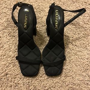 Liliana Padded Chunky Heel Wrap Ankle Pumps